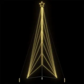 IKAYAA LED Weihnachtsbaum Aussen Kegelform Weihnachtsbaum Metall Warmweiß 861 LEDs Tannenbaum Groß Lichterbaum Weihnachtsbaum Beleuchtet Aussen 480 cm