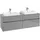 Waschbeckenunterschrank 160 x 55 cm Glossy Grey