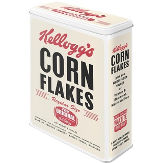 Nostalgic-Art Retro Vorratsdose XL, 4 l, Kellogg's Corn Flakes Retro Package – Geschenk-Idee für die Küche, Aufbewahrungsbox für Cornflakes, Vintage Design