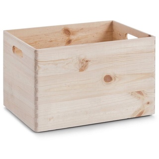 HTI-Living Aufbewahrungsbox Allzweckkiste Nadelholz (Stück, 1 St., 1 Kiste aus Kiefernholz), Holzkiste Aufbewahrungsbox beige 30 cm x 24 cm