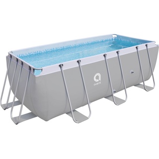 Avenli Frame Rectangular Pool 400 x 207 x 122 cm, Aufstellpool, rechteckig, ohne Pumpe, Ersatzpool, grau