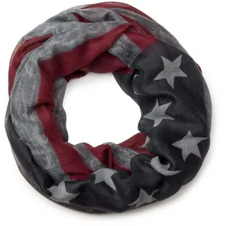 styleBREAKER Loop Loop im Vintage USA Flaggen Design, (1-St) grau