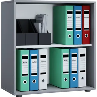 VCM Lona Aktenregal 70 x 40 x 74 cm grau