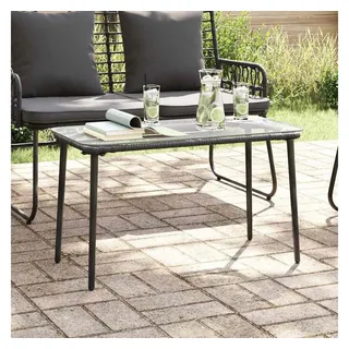 vidaXL Gartentisch 84 x 45 x 45 cm Schwarz