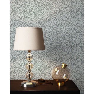 Newroom Vliestapete, Grau Tapete Landhaus Blumen - Blumentapete Rosa Romantisch Floral Blätter Wiese für Wohnzimmer Schlafzimmer Büro grau