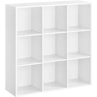 VASAGLE Bücherregal 9 Fächer  L x B x H cm Weiß