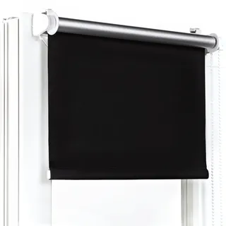 Fenster DEKOR - Rollos Für Fenster Ohne Bohren Schwarz - Verdunkelungsrollo B57 x H120 cm - Klemmrollo Verdunkelung - Fensterrollo Für Balkontüren - Verdunklungsrollo Leicht Zu Installieren