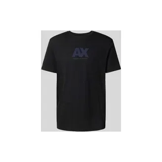 Regular Fit T-Shirt aus reiner Baumwolle mit Logo-Print, Black, $listsize[$i].replace('"','"')