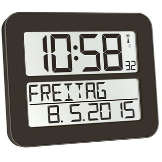 Funkuhr Digital  (Schwarz, 25,8 x 21,2 cm)
