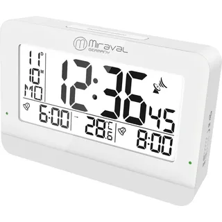 Miraval digitaler Funkwecker weiß