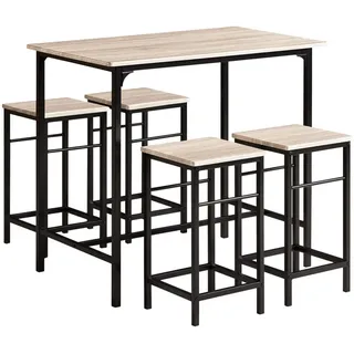 SoBuy Bartisch 100 x 60 x 87 cm Holzfarbe