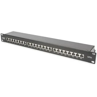 Digitus Patchpanel 24-Port Cat 6A geschirmt 1HE Schwarz