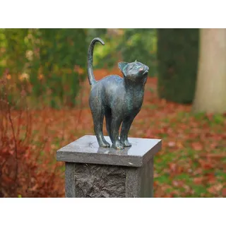 IDYL Dekofigur IDYL Bronze-Skulptur Katze, Bronze witterungsbeständig gegen Frost, Regen und UV-Strahlung.