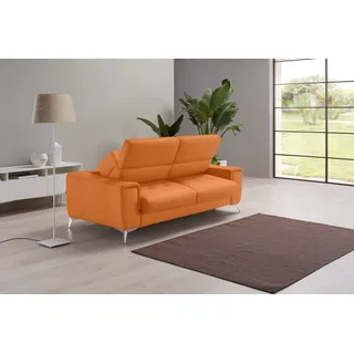 Egoitaliano Schlafcouch Leder 3-1 Garnitur Orange