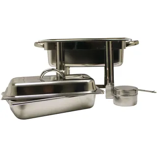 Airbrush-City Edelstahl Speisenwärmer 1/3 Warmhaltebehälter Chafing Dish 2,5 Liter