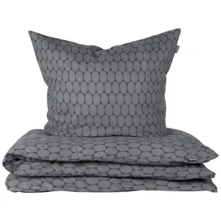 SCHIESSER Drops Feinbiber Grau 135 x 200 cm + 80 x 80 cm
