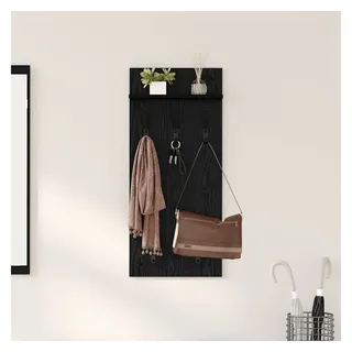 vidaXL Garderobenständer Mit Regal 40 x 10 x 90 cm Schwarz