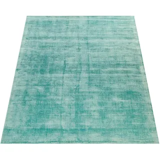 Teppich »Glori 330«, rechteckig, Handweb, Kurzflor, 100% Viskose, handgewebt, mit leichtem Schimmer, 57935550-0 hellgrün 9 mm