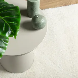 vidaXL Teppich OVIEDO Kurzflor Creme 100x200 cm