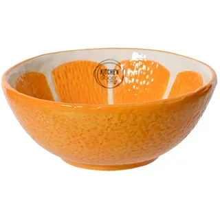 Decoris Schale Orange/Weiß 15x6cm