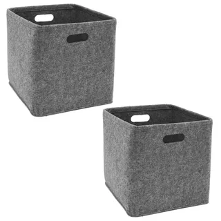 Dune Design Aufbewahrungsbox 33 x 33 x 33 cm 2-tlg. grau