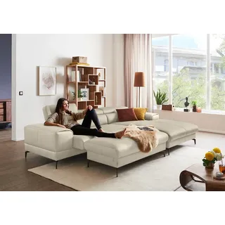 W.Schillig Polsterhocker piedroo Leder 141 x 42 x 70 cm Grau