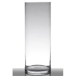 INNA-Glas Bodenvase Glasvase Zylinder Sansa Earth, klar, 50cm, Ø19cm weiß
