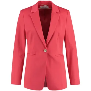 Gerry Weber Damen Klassischer Blazer mit Stretchkomfort Langarm, geknöpfte Armschlitze unifarben Watermelon 38 - 38