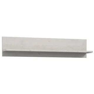 Newroom Wandboard Pinie Weiß 180 cm, Wandboard Pinie Weiß Modern Landhaus Wandregal Bücherregal Wohnzi... weiß