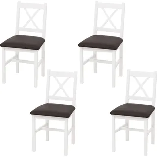 MCW Esszimmerstuhl F77 Stoff schwarz/weiß 4er Set