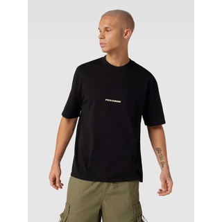 Oversized T-Shirt mit Rundhalsausschnitt Modell 'Colne Logo', Black, XL