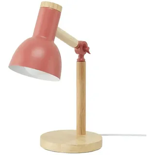 KHG Tischleuchte  1-flammig  Bambus/ Pink   , rosa/pink , Maße (cm): H: 45  Ø: 15