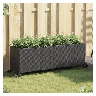 vidaXL Hochbeet mit Rollen 107 x 32 x 38 cm Schwarz