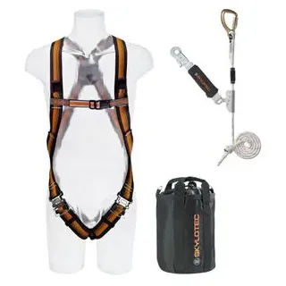 Skylotec Sicherheitsgurt Dackdecker Set Pro, 2-Punkt, Auffanggurt Set, bis 140kg, Einheitsgröße