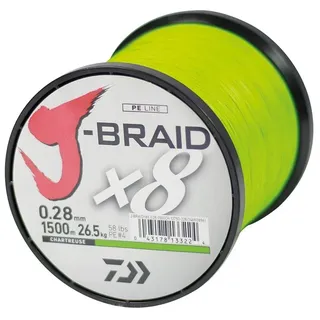 Daiwa J-Braid X8 1500m chartreuse (0,22 mm)