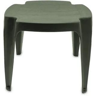 Spetebo Kunststoff Gartenhocker 38x38 cm - grün - Garten Beistelltisch quadratisch - Mehrzweck Hocker Ablagetisch Balkontisch Fußhocker Fußstütze Fußablage Campinghocker Sitzhocker Blumenhocker Tisch