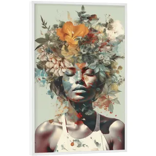 artboxONE Poster mit weißem Rahmen 30x20 cm Natur Pop floral Portrait - Bild ago Art Print