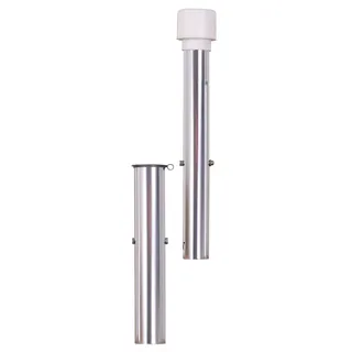 Schneider Bodenhülse 827-00 Aluminium Grau
