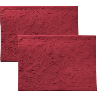 Pichler Tischset"Cordoba" 2er-Pack bügelfrei rot Größe 35x50 cm