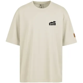 FORSBERG Oversized T-Shirt mit Brustlogo 4XL beige