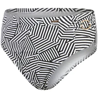 Speedo Shaping Printed High Waisted Brief Damen Bikinihose, schwarz - 48
