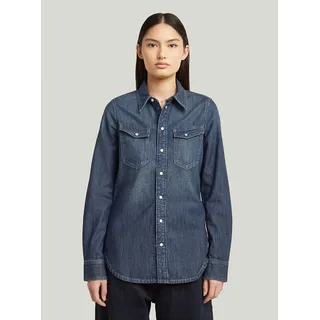 G-Star Slim Western Hemd - Dunkelblau - Damen, - XS