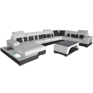 JVmoebel Wohnlandschaft Moderne Eckcouch aus Leder mit Boxspring-Polsterung und Kissen, Made in Europa rot