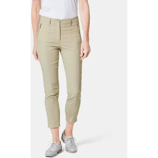 GOLDNER Kurzgröße: Elastische Hose mit extra Nähten in stein | Gr.: 22