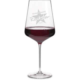 Leonardo Rotweinglas XXL 750 ml individuelle Gravur Geschenkidee für Frauen Weinglas - Rockstar