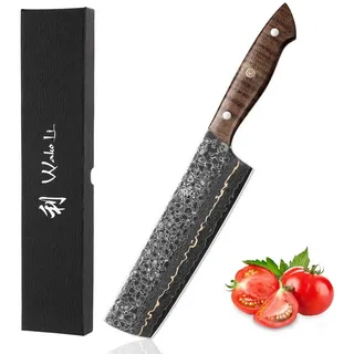 Wakoli Kawa Nakiri Messer 18 cm Ahornwurzelholzgriff poliert