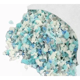 Goliez Memory Schaumstofffüllung & Schaumstoffflocken | Kissenfüllung, Sitzsackfüller, Stuhlkissen, Hundebett, DIY Bastelmaterial, Nachfüllung, Multi Farbe & Form (6.8KG (15LBS), Schaumstoffflocken)