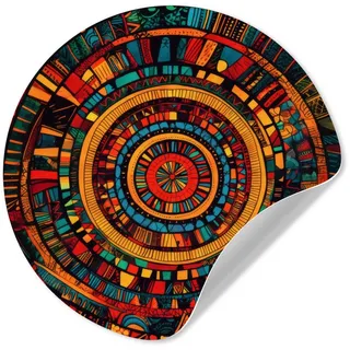 MuchoWow Wandsticker Mandala - Kreise - Muster (1 St), Tapetensticker Selbstklebend, Wandbild Wohnzimmer, 80x80 cm 80 cm x 80 cm x 0.1 cm