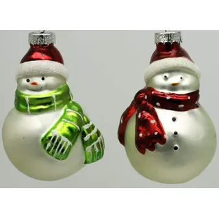 condecoro Schneemann Christbaumschmuck Winter Christbaumkugel 2er Set