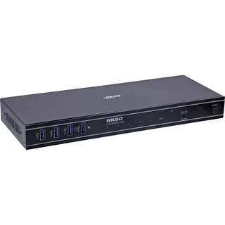 InLine KVM Switch, 4-fach, HDMI, 8K@60Hz, USB 3.2, mit IR & RS-232